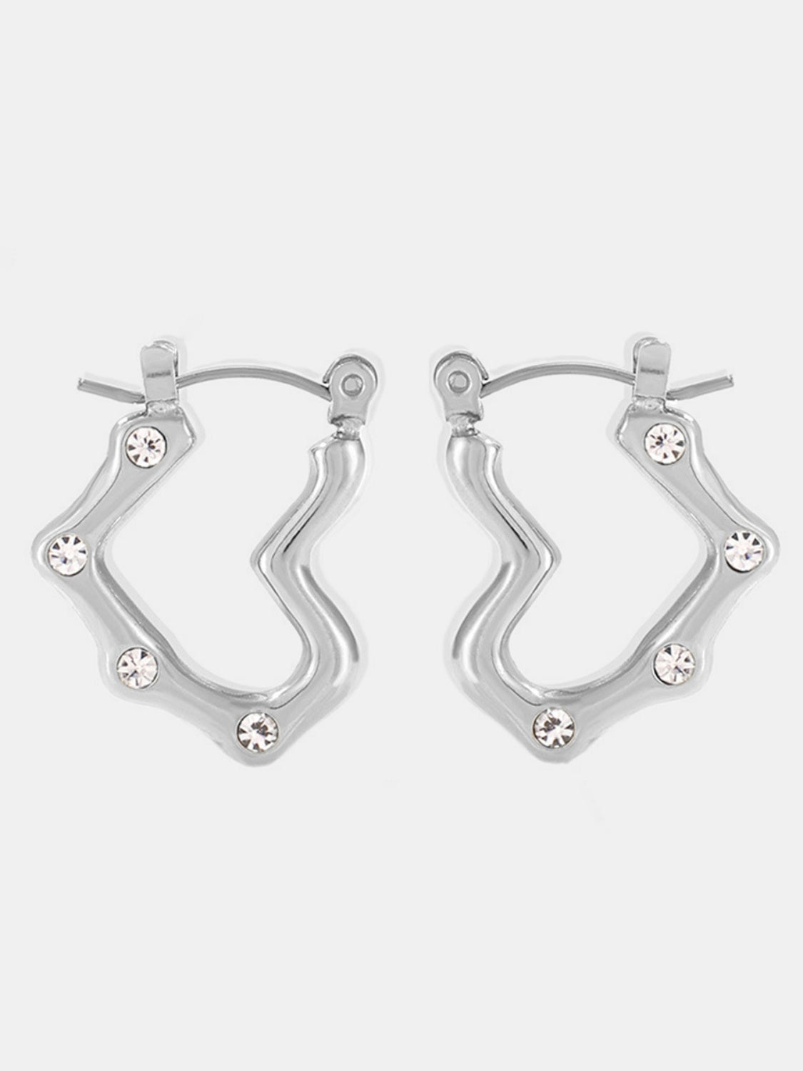 Stainless Steel Heart Earrings - Plume & Peak