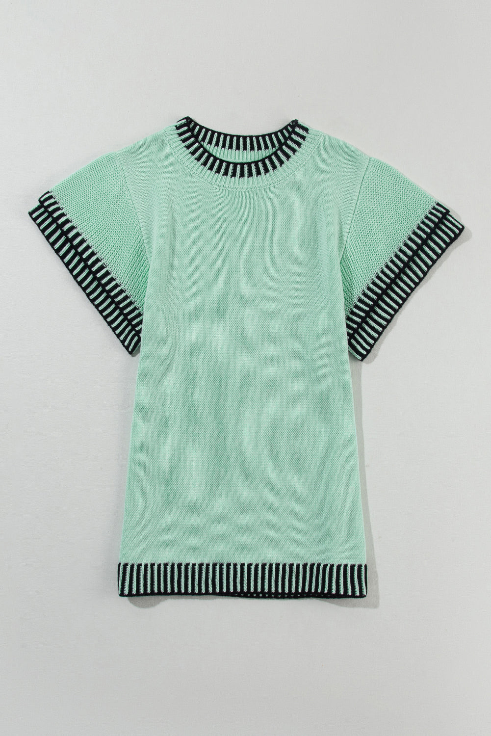 Round Neck Short Sleeve Knit Top - Plume & Peak