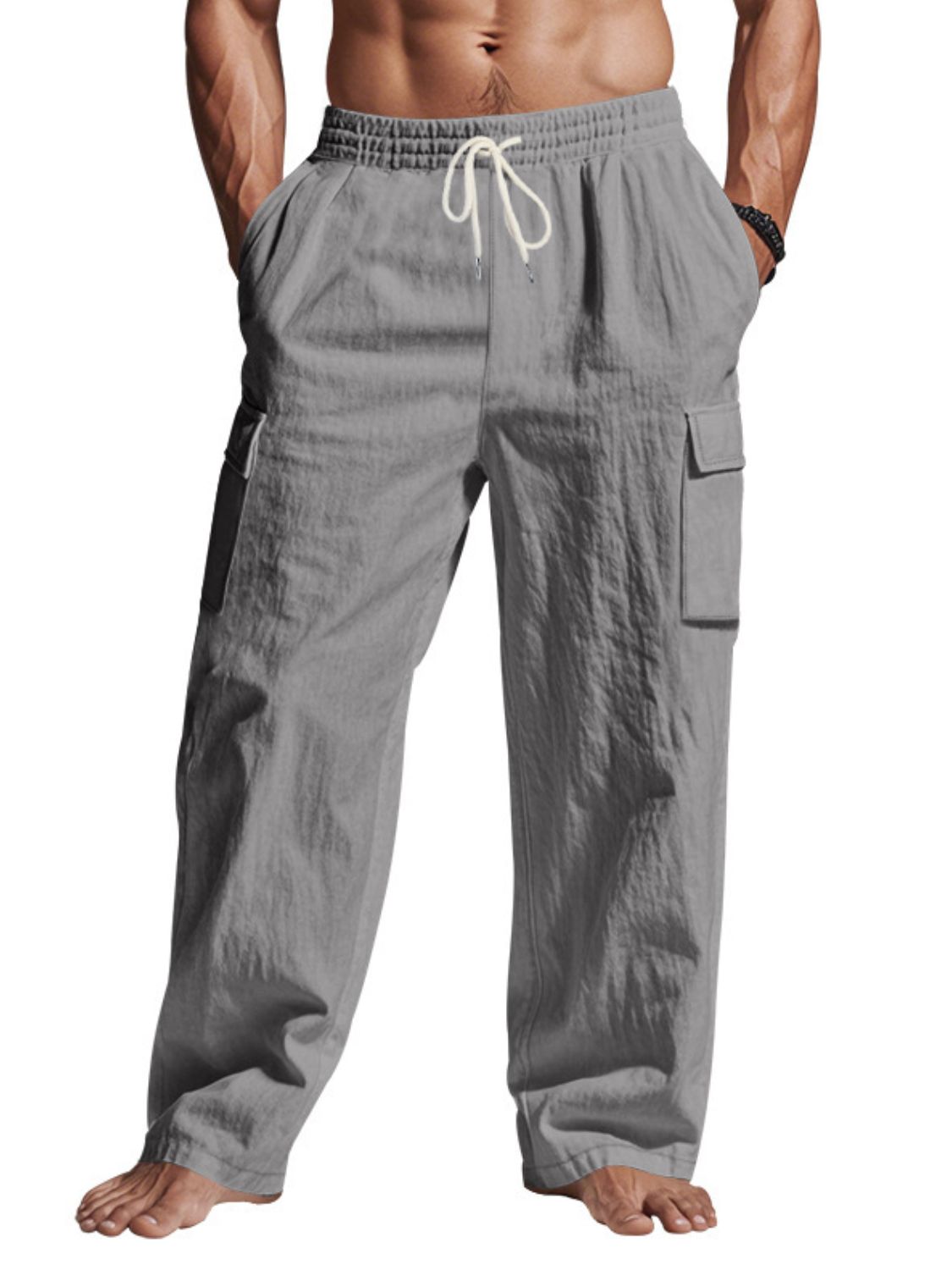 Men’s Relaxed Fit Drawstring Pants | Lightweight, Breathable Lounge & Travel Pants - Plume & Peak