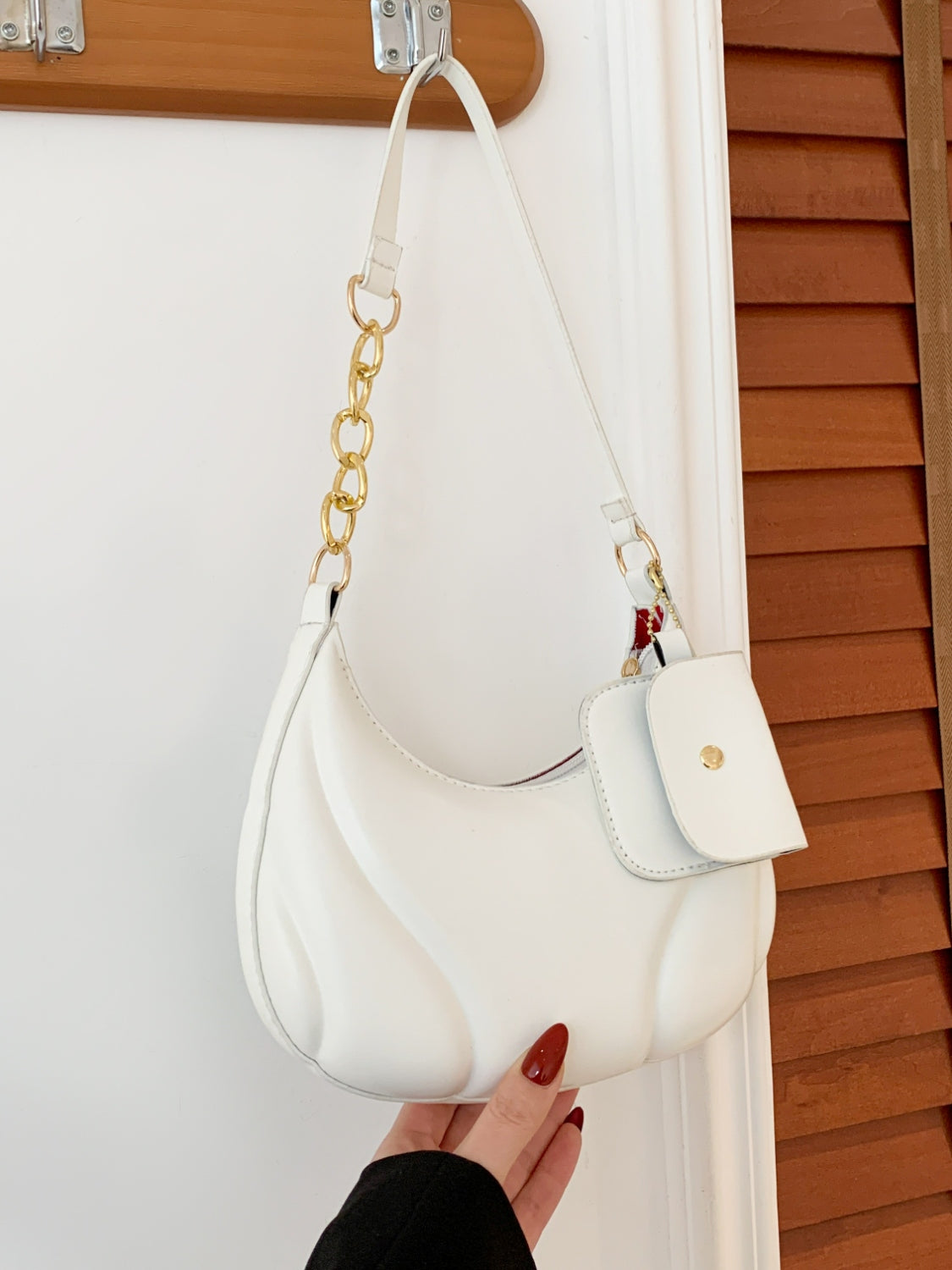 PU Leather Shoulder Bag with EarPods Bag - Plume & Peak