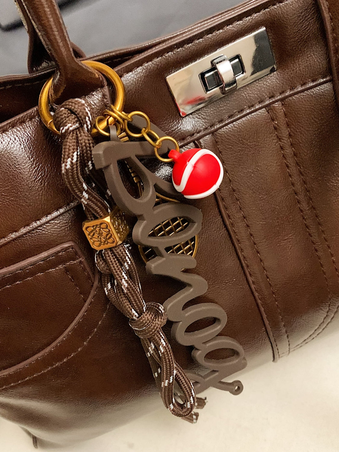 PU Leather Handbag with Pendant - Plume & Peak