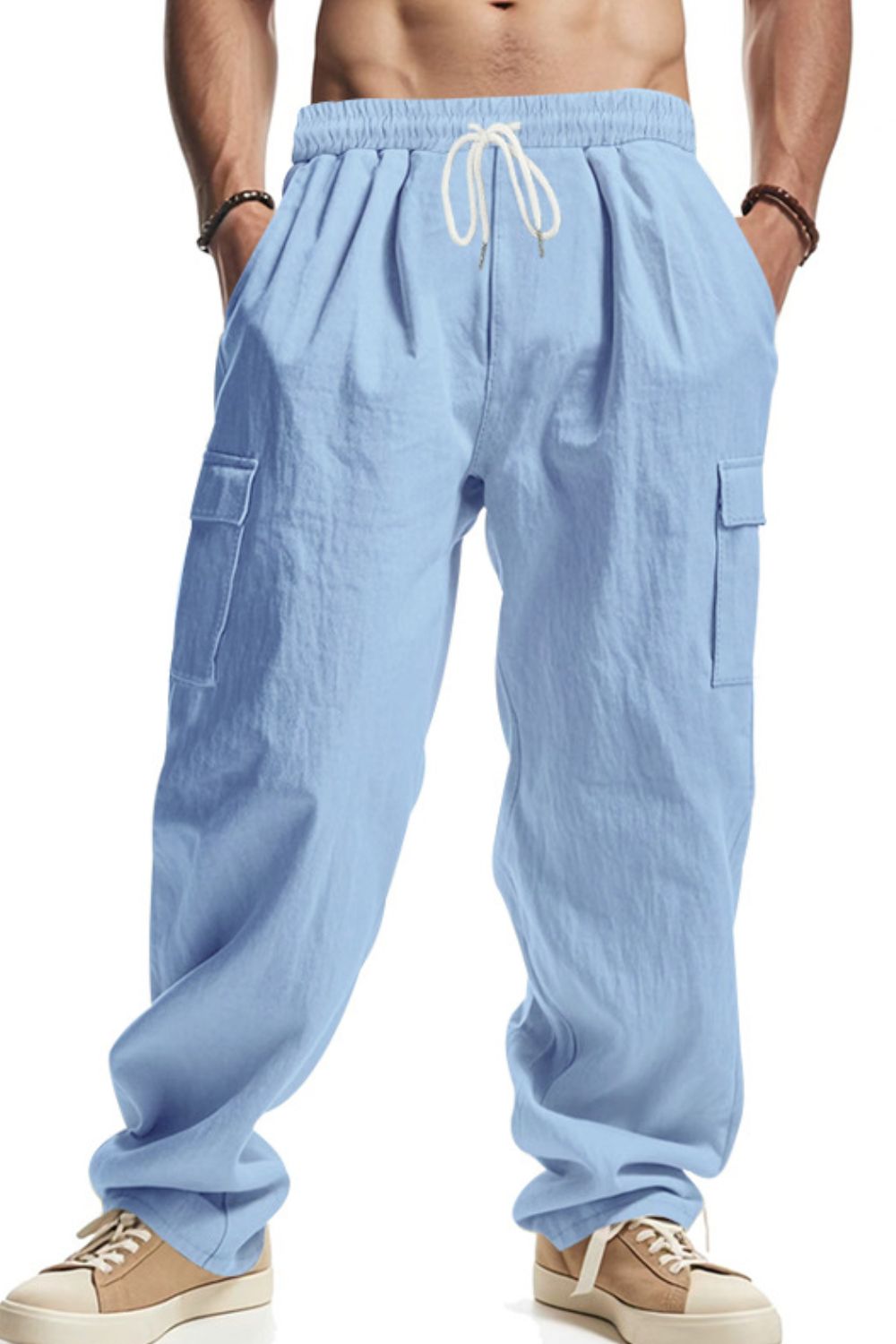 Men’s Relaxed Fit Drawstring Pants | Lightweight, Breathable Lounge & Travel Pants - Plume & Peak