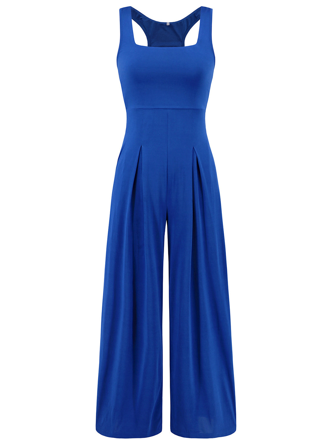 Square Neck Wide Strap Jumpsuit - Plume & Peak