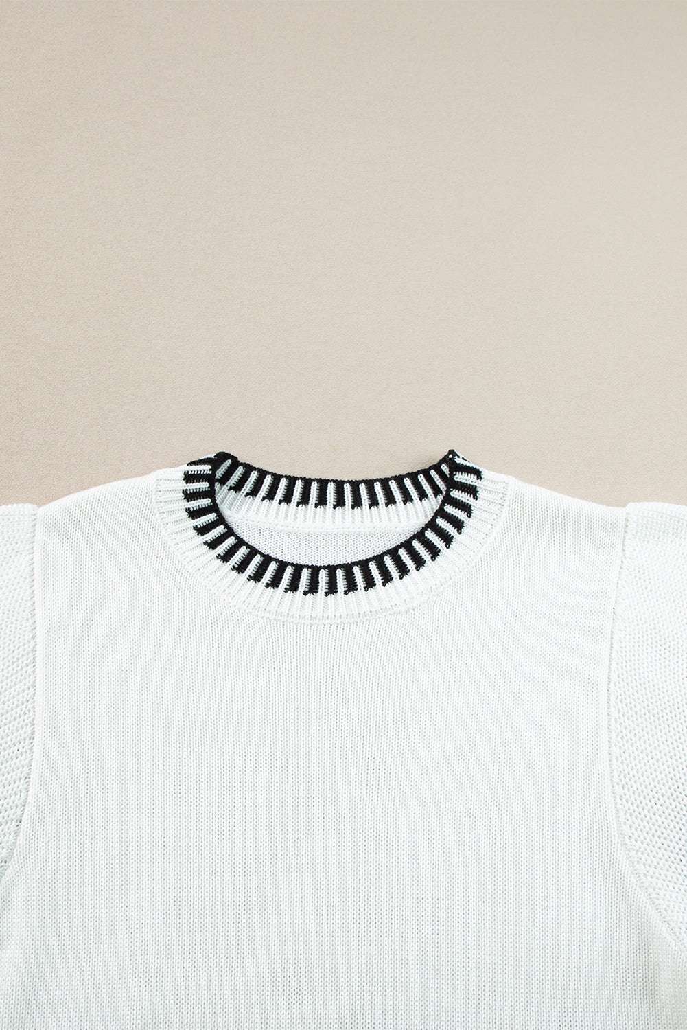 Round Neck Short Sleeve Knit Top - Plume & Peak