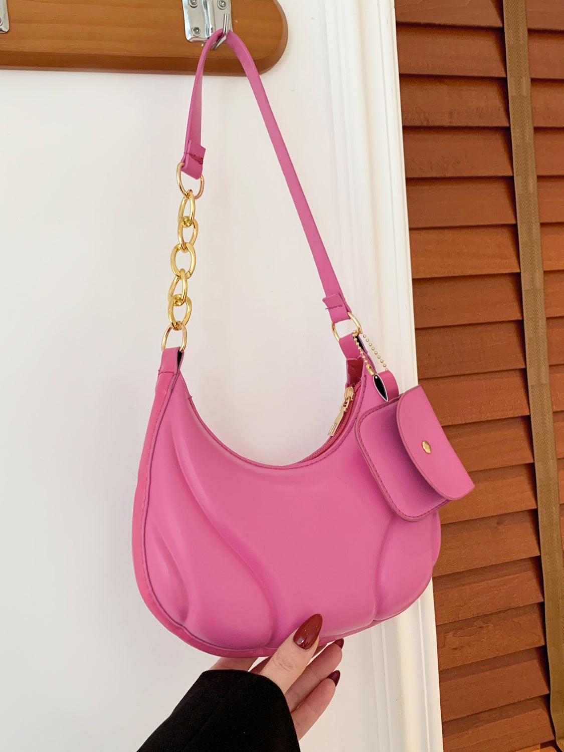 PU Leather Shoulder Bag with EarPods Bag - Plume & Peak
