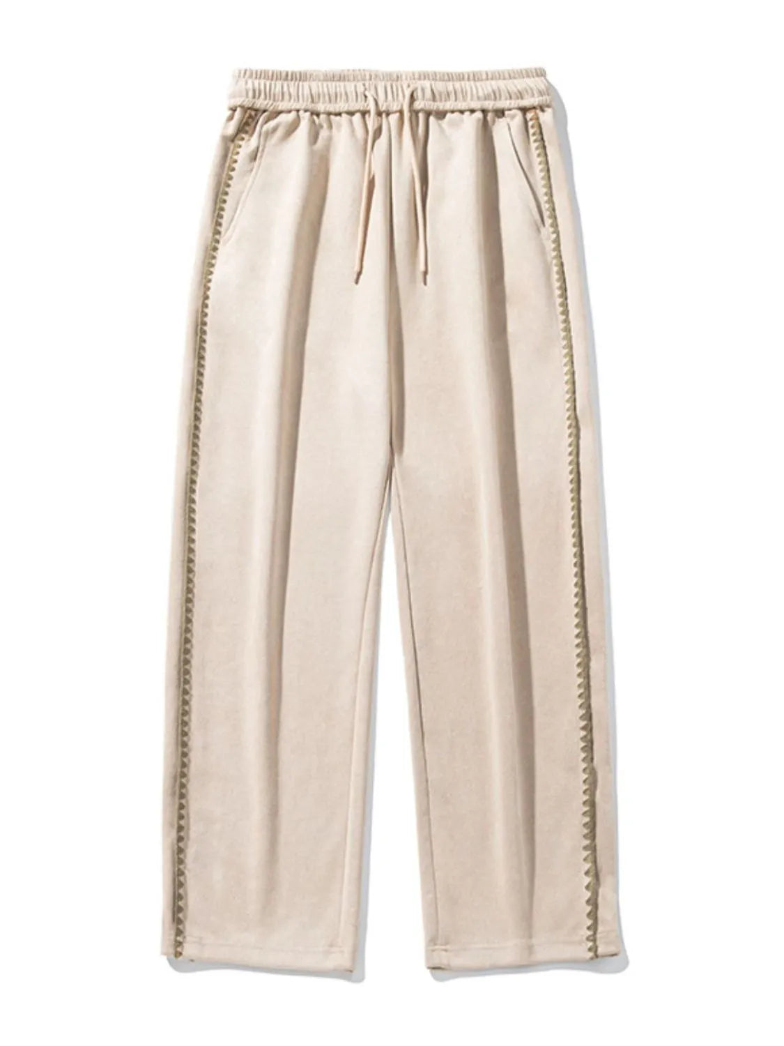 Men's Relaxed Wide-Leg Drawstring Pants | Streetwear Lounge Essential - Plume & Peak