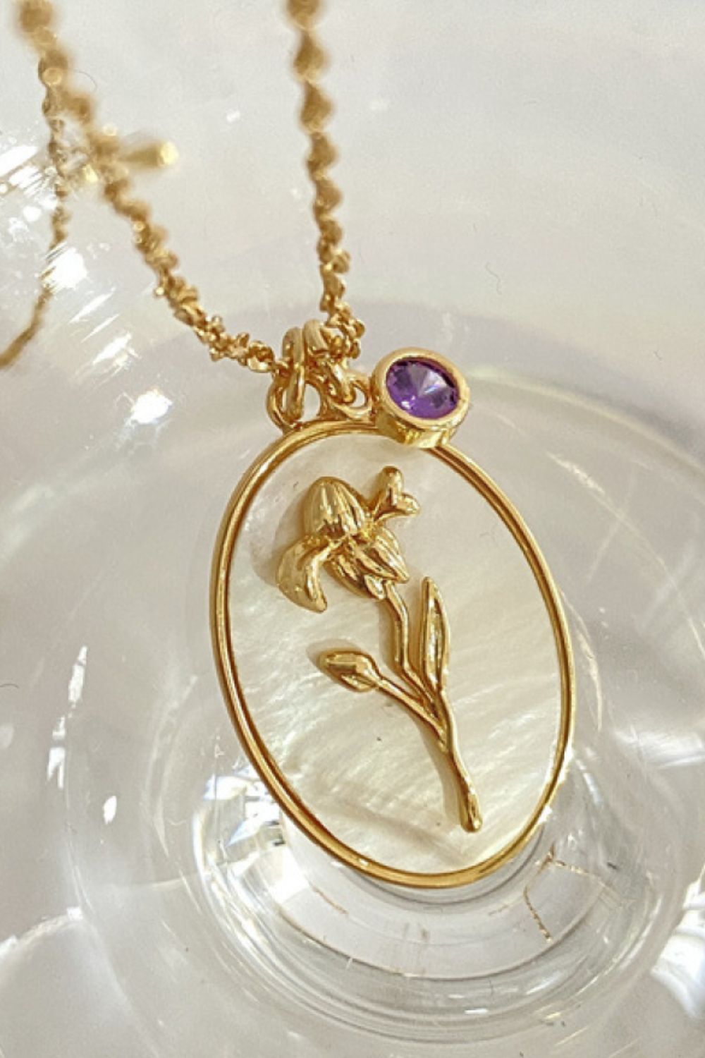 Flower Shell Pendant Copper Necklace - Plume & Peak