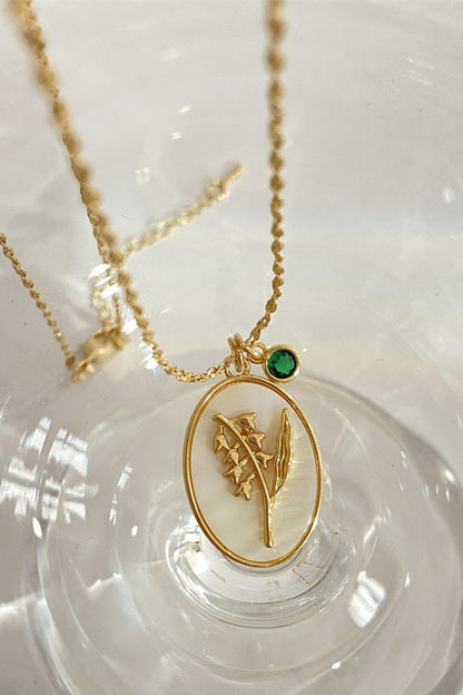 Flower Shell Pendant Copper Necklace - Plume & Peak