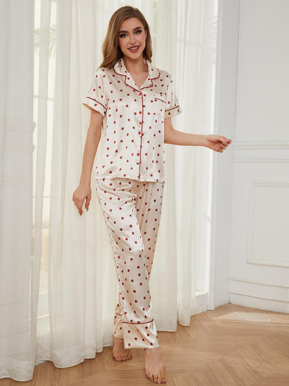 Stylish Contrast Piping Lounge Set for Women – Top & Pants - Plume & Peak