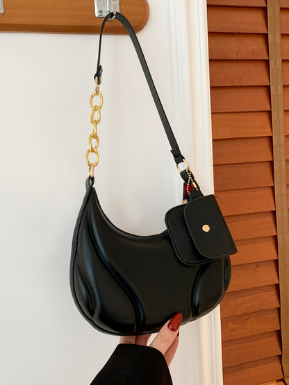 PU Leather Shoulder Bag with EarPods Bag - Plume & Peak