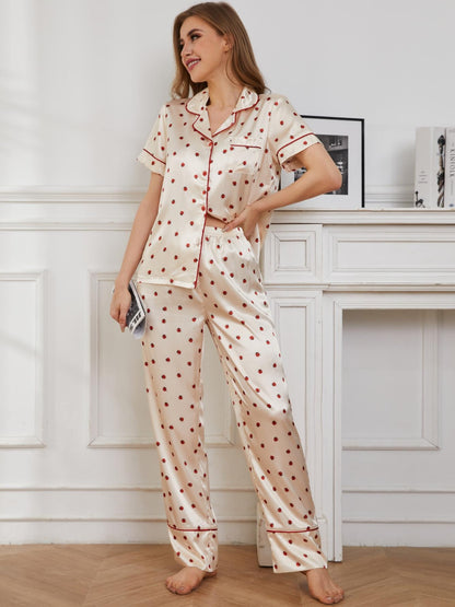 Stylish Contrast Piping Lounge Set for Women – Top & Pants - Plume & Peak
