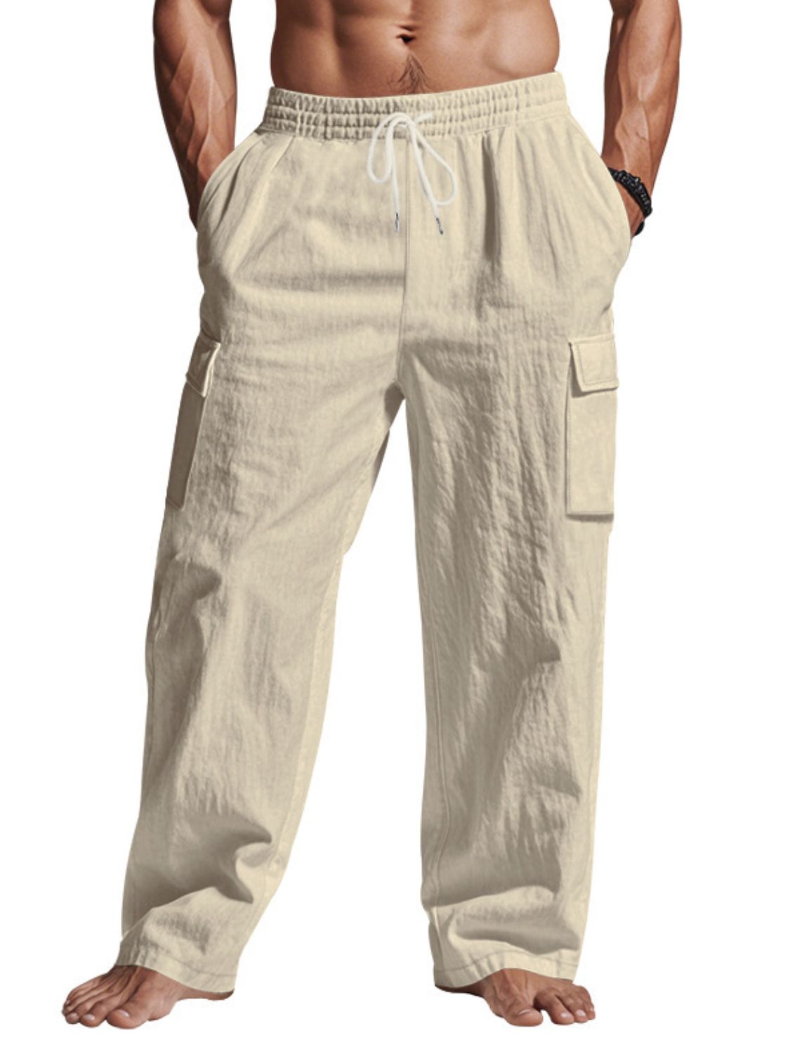 Men’s Relaxed Fit Drawstring Pants | Lightweight, Breathable Lounge & Travel Pants - Plume & Peak