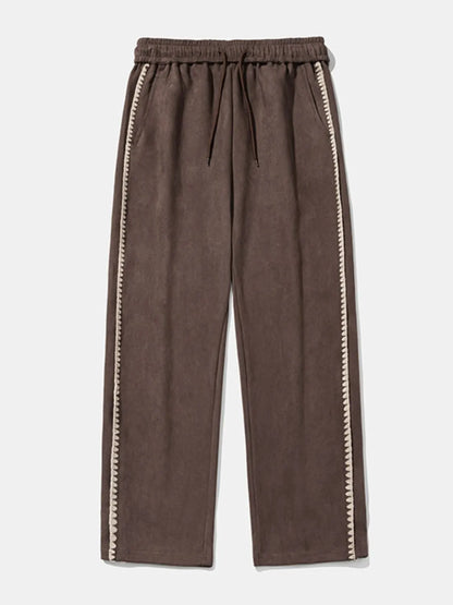 Men's Relaxed Wide-Leg Drawstring Pants | Streetwear Lounge Essential - Plume & Peak