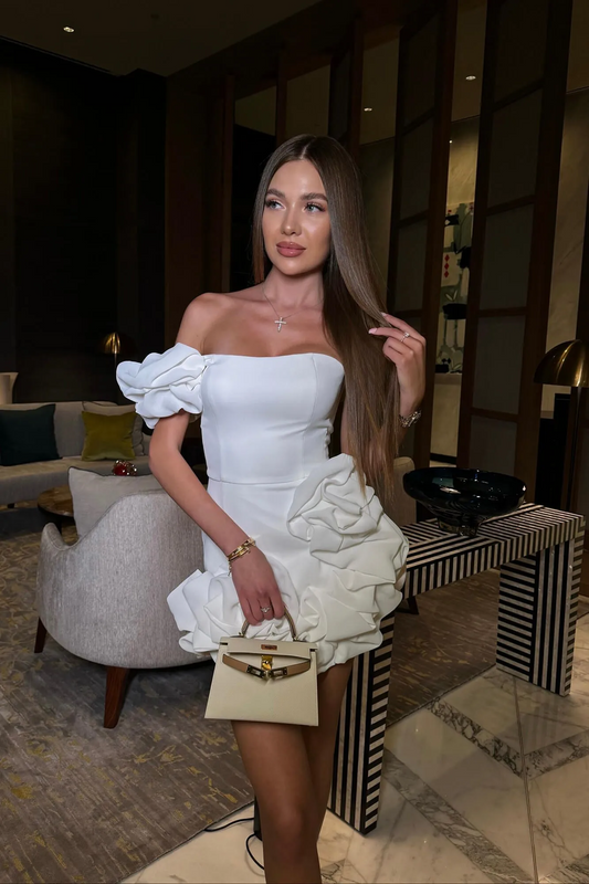 Summer Ruffle Dress Chic Flirty and FigureFlattering - Plume & Peak