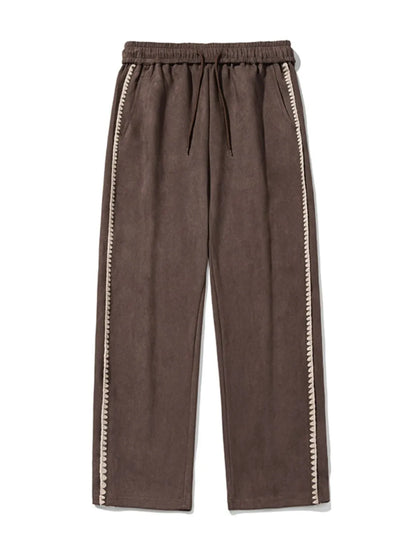 Men's Relaxed Wide-Leg Drawstring Pants | Streetwear Lounge Essential - Plume & Peak