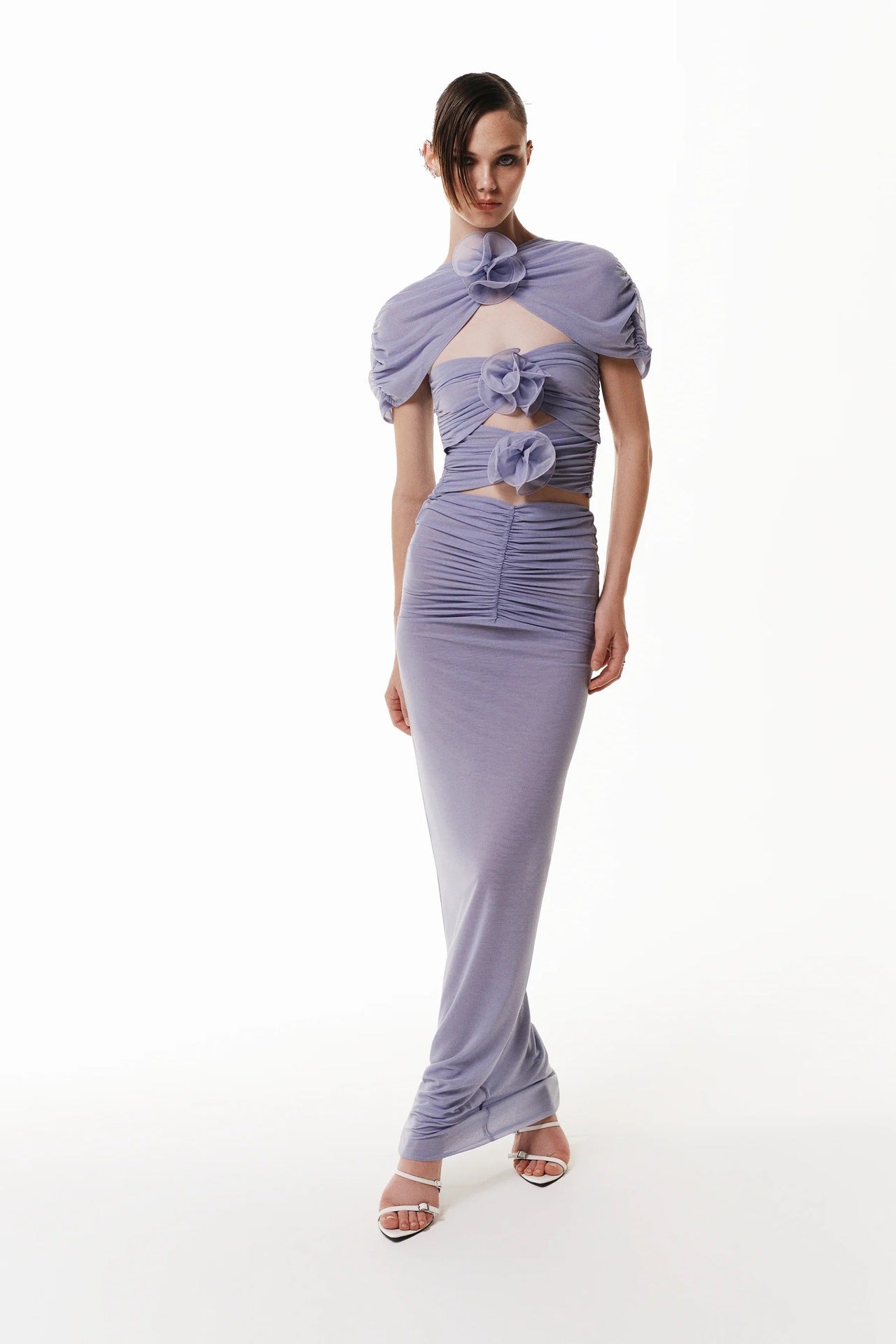 The Azure Bloom Dress - Plume & Peak