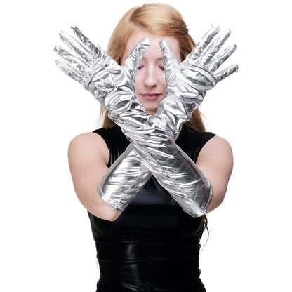 Statement Patent Leather Gloves – Sleek, Bold & Unapologetic - Plume & Peak