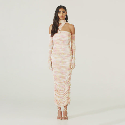 The Rosé Veil Gown – Petal Blush Edition - Plume & Peak