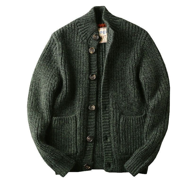Mens Rare Label Knit Cardigan Sweater New Arrival - Plume & Peak
