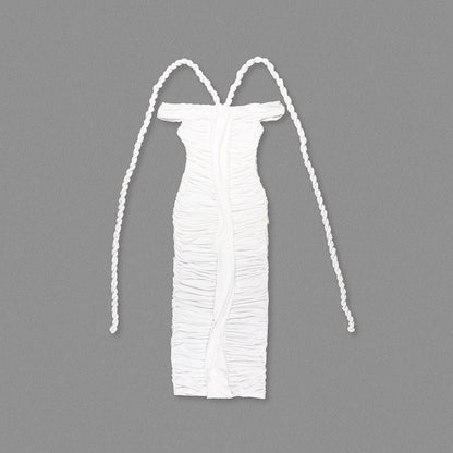 The Celestial Drape Gown – Dual-Tone Elegance - Plume & Peak