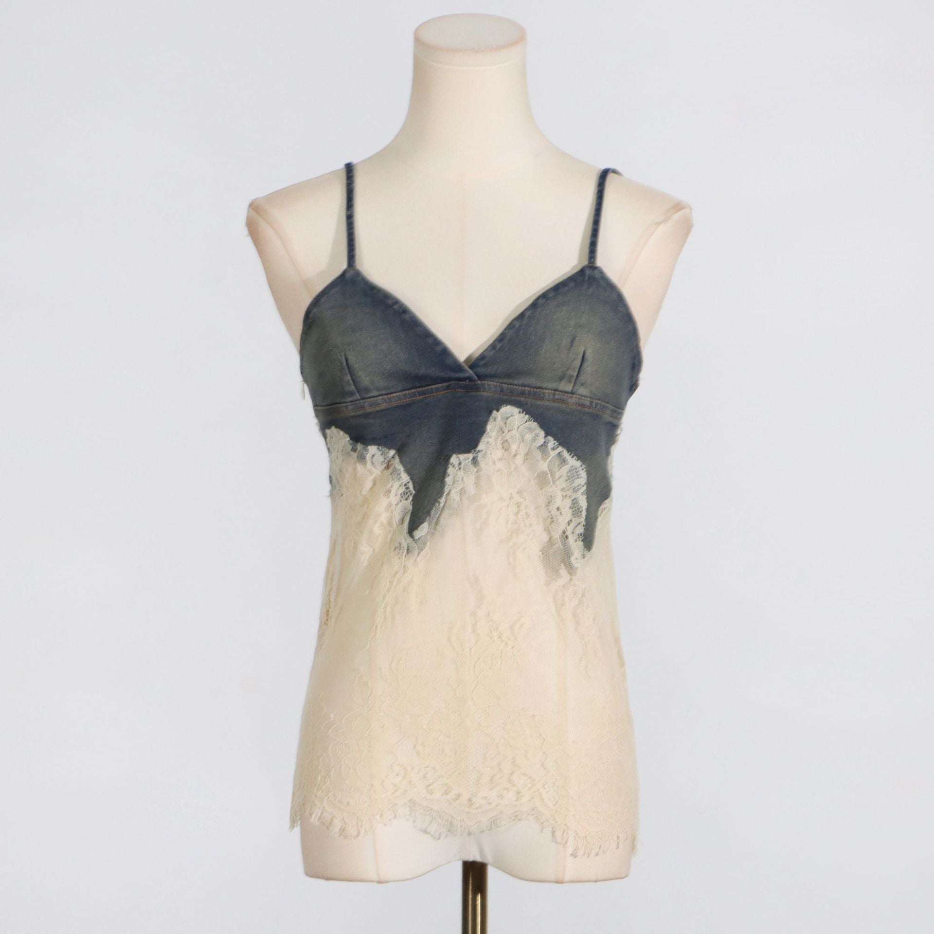 Spring Summer Lace Top Denim Shorts Set - Plume & Peak
