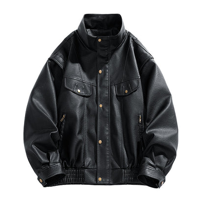 Mens Vintage Style Leather Jacket Autumn Collection - Plume & Peak