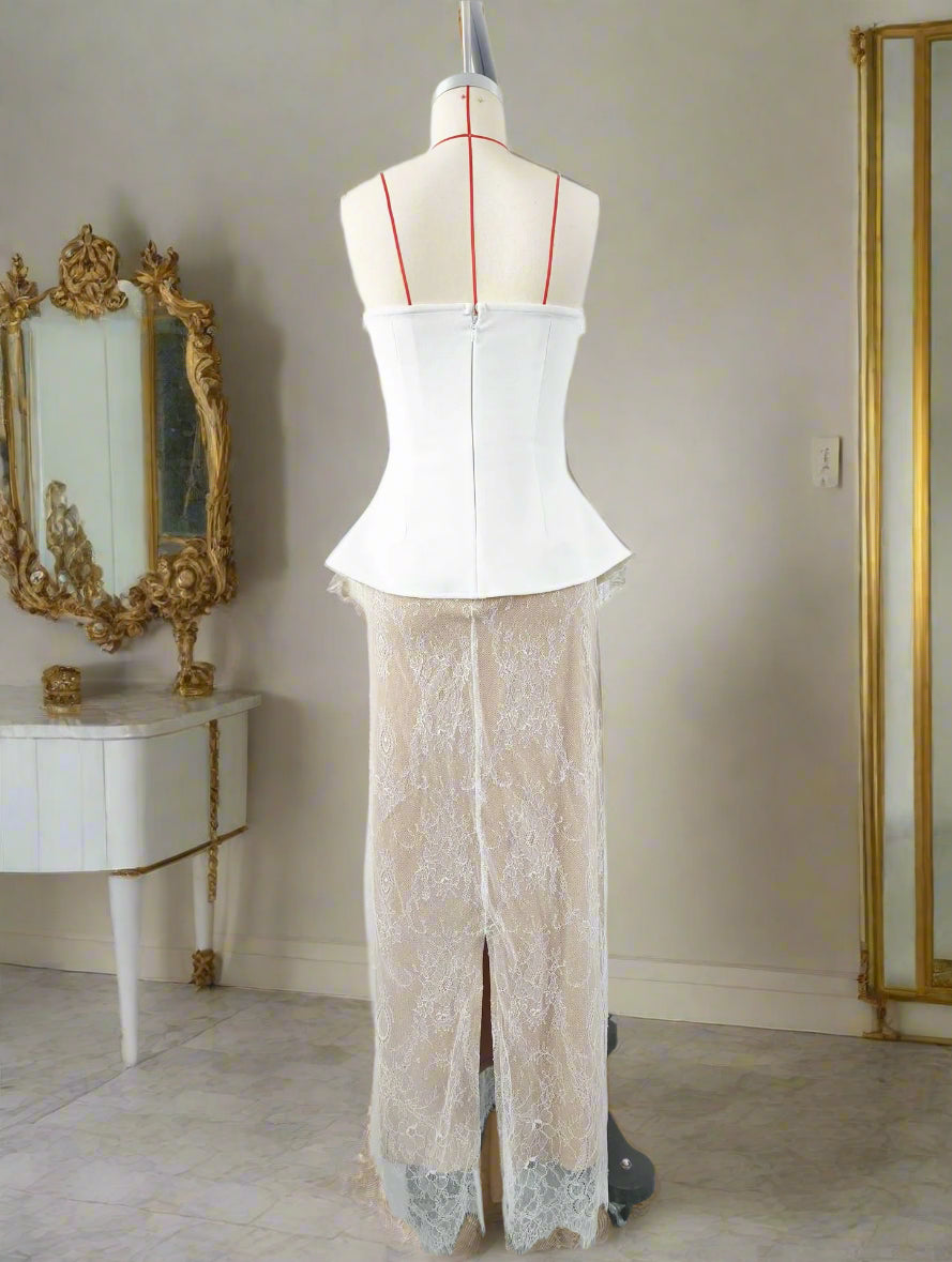 Elegant Crystal Evening Gown Valentines Party and Beyond - Plume & Peak