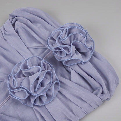 The Azure Bloom Dress - Plume & Peak