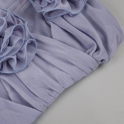 The Azure Bloom Dress - Plume & Peak