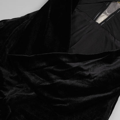 The Noir Bloom Gown with Sculpted Petal Detail - Plume & Peak