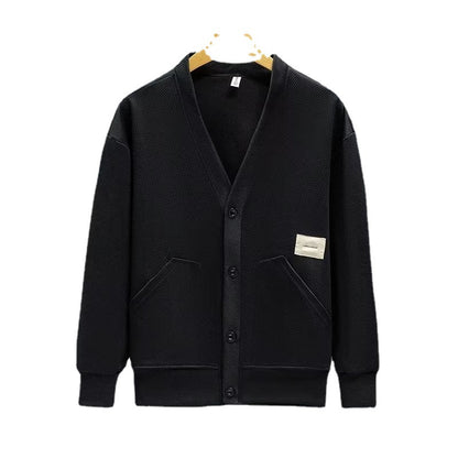 Mens VNeck Jacket Minimalist FallWinter Style - Plume & Peak