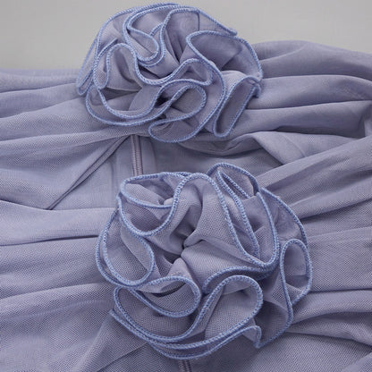 The Azure Bloom Dress - Plume & Peak
