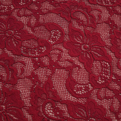 The Plume & Peak Carmine Reverie Lace Gown - Plume & Peak