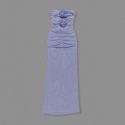 The Azure Bloom Dress - Plume & Peak