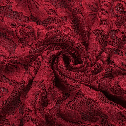 The Plume & Peak Carmine Reverie Lace Gown - Plume & Peak
