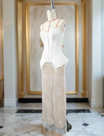 Elegant Crystal Evening Gown Valentines Party and Beyond - Plume & Peak