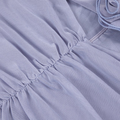 The Azure Bloom Dress - Plume & Peak