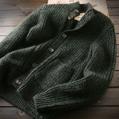 Mens Rare Label Knit Cardigan Sweater New Arrival - Plume & Peak