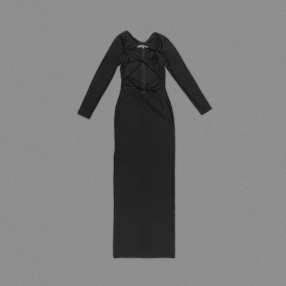 The Midnight Cutout Gown – Noir Edition - Plume & Peak