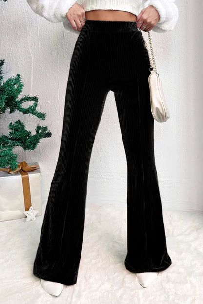 High Waist Bootcut Pants - Plume & Peak