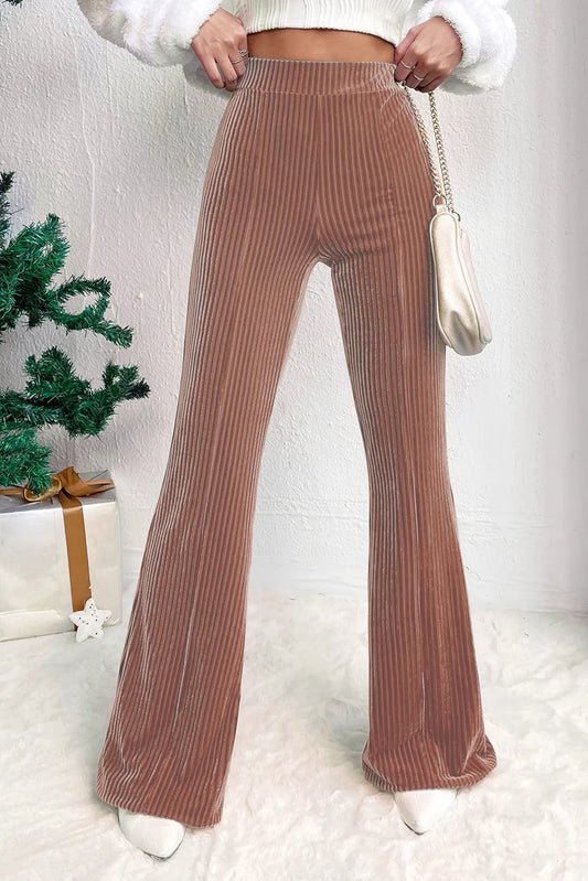 High Waist Bootcut Pants - Plume & Peak