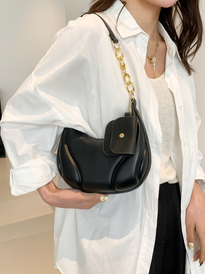 PU Leather Shoulder Bag with EarPods Bag - Plume & Peak