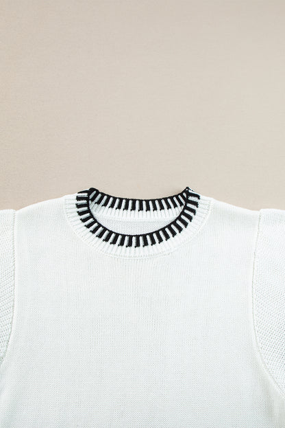 Round Neck Short Sleeve Knit Top - Plume & Peak