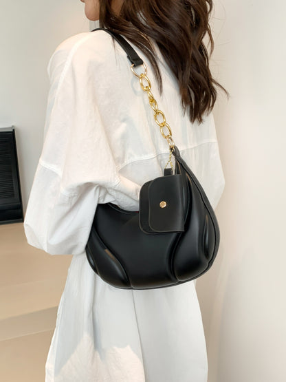PU Leather Shoulder Bag with EarPods Bag - Plume & Peak