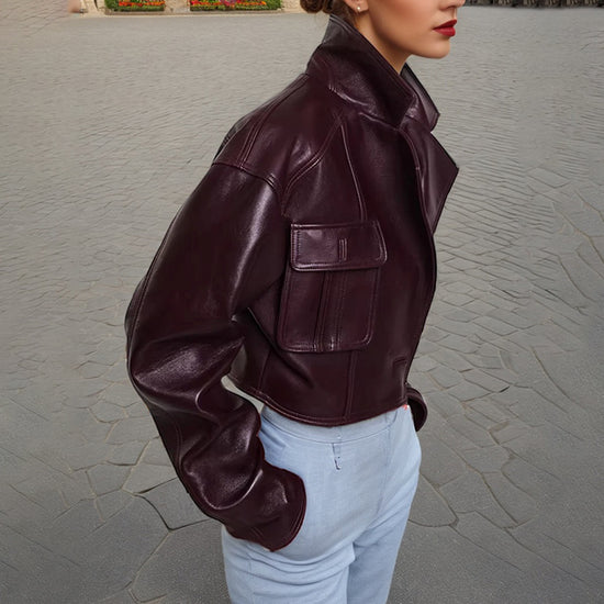 Edgy Leather Jacket Chic Modern  Street Style